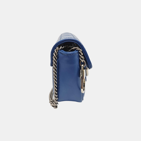 GG Marmont Mini Quilted Calfskin Blue