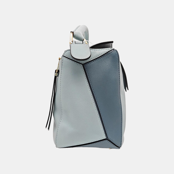 Puzzle Medium Calfskin Blue