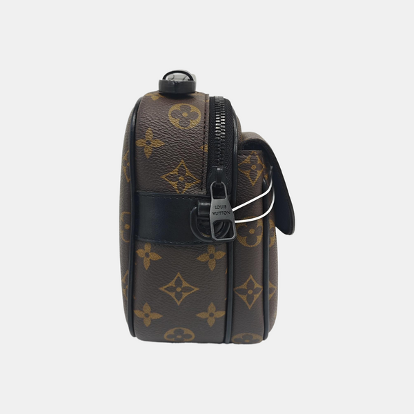 S LOCK Monogram Coated Canvas Brown
