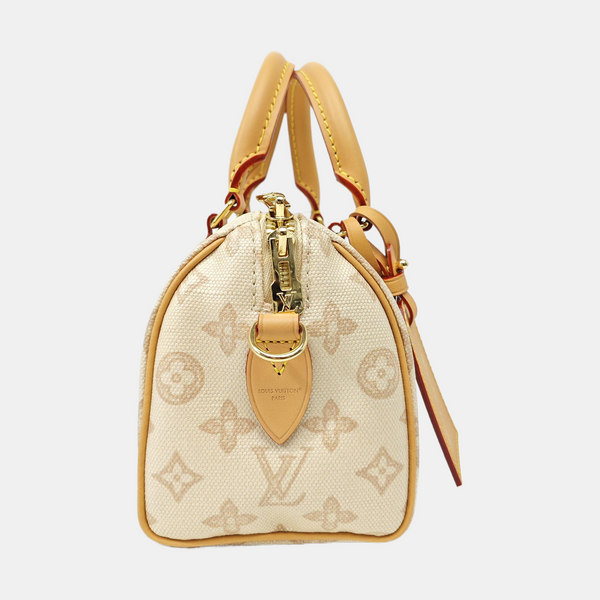 SPEEDY 20 Monogram Coated Canvas Beige