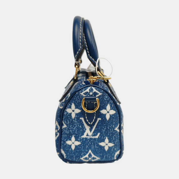 SPEEDY Nano Monogram Denim Azul