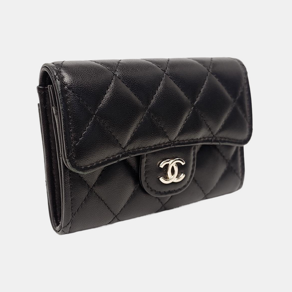 Quilted Lambskin Wallet Black
