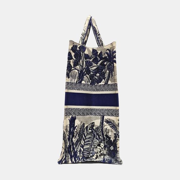 Book Tote Large Fabric Blue