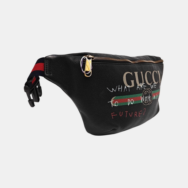Print Large Calfskin Black