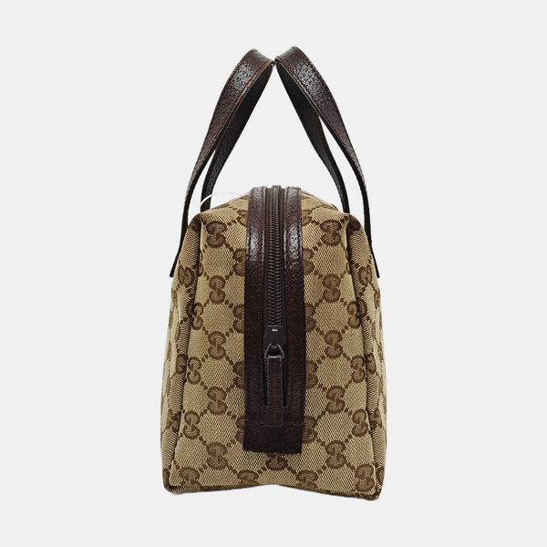 Monogram Canvas Top Handle Bag Brown
