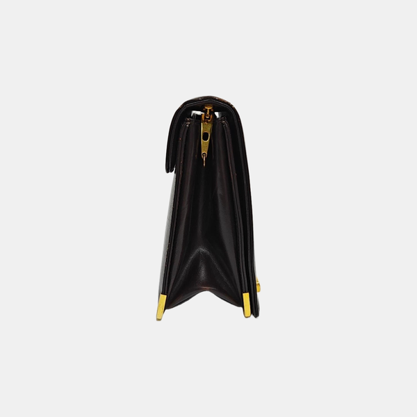 Calfskin Top Handle Bag Black