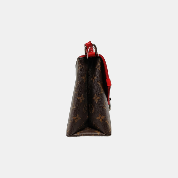 SAINT MICHEL Monogram Coated Canvas Brown