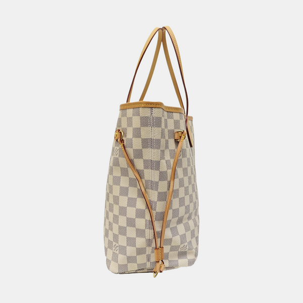 NEVERFULL MM Damier Azur Coated Canvas Beige