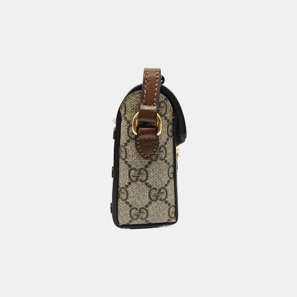Horsebit 1955 Mini Monogram Coated Canvas Beige