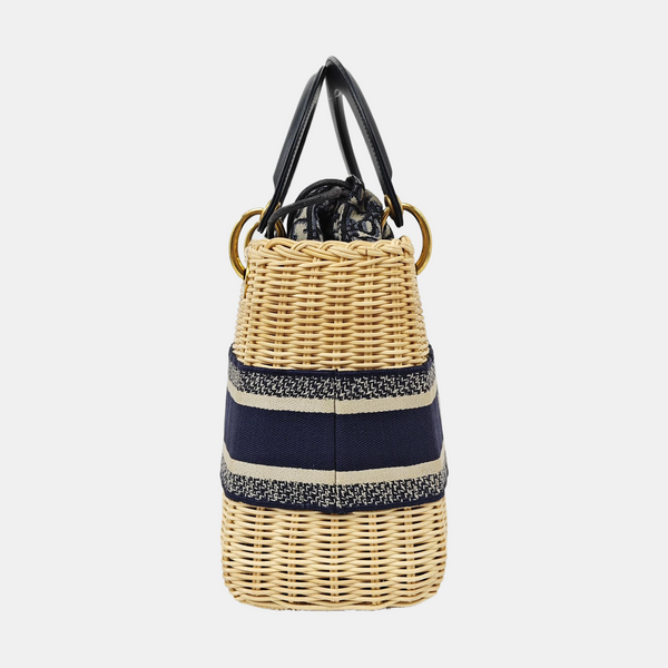 Lady Dior Medium Straw Beige