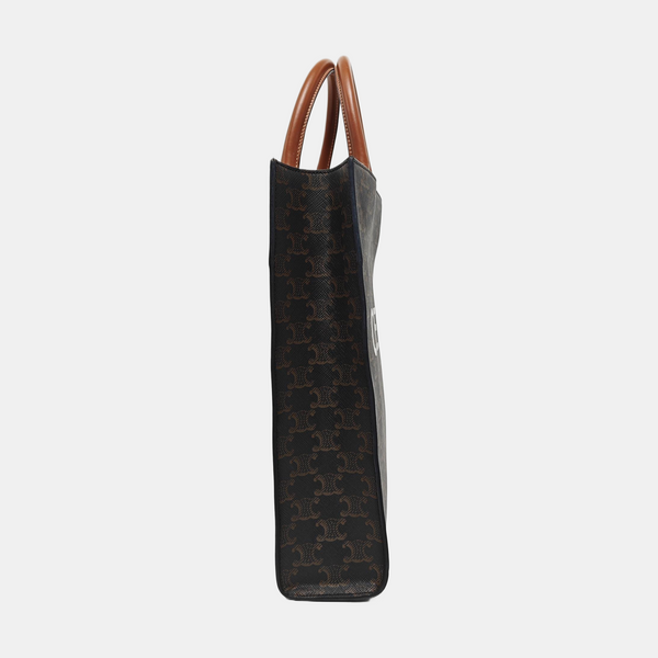 CABAS CELINE Small Coated Canvas Brown