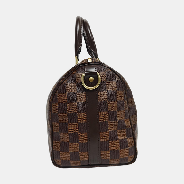 Authenticated pre-owned SPEEDY 25 Coated Canvas Brown - Shoulder Bag at Looply