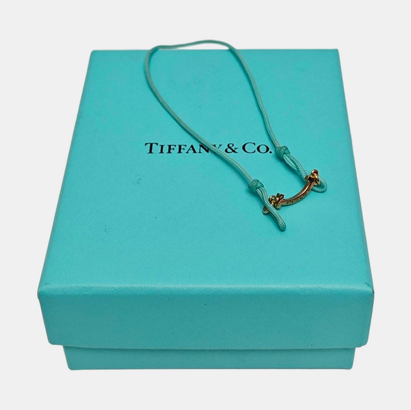 Tiffany T 18k Rose Gold Blue Bracelet