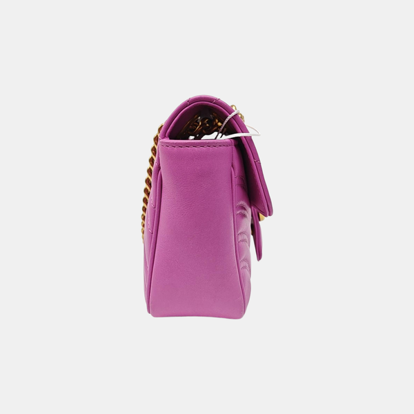 GG Marmont Small Quilted Calfskin Pink
