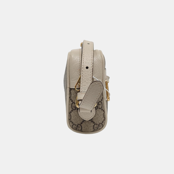 Ophidia Mini Monogram Coated Canvas Beige
