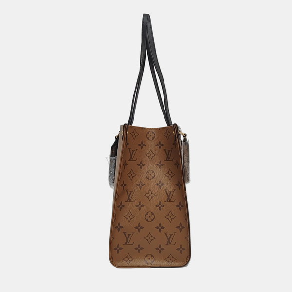 ONTHEGO MM Monogram Coated Canvas Brown