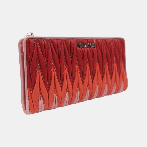 Quilted Lambskin Wallet Multicolor