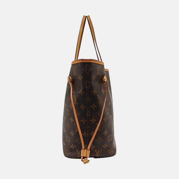 Authenticated pre-owned NEVERFULL MM Monogram Coated Canvas Brown - Tote Bag at Looply