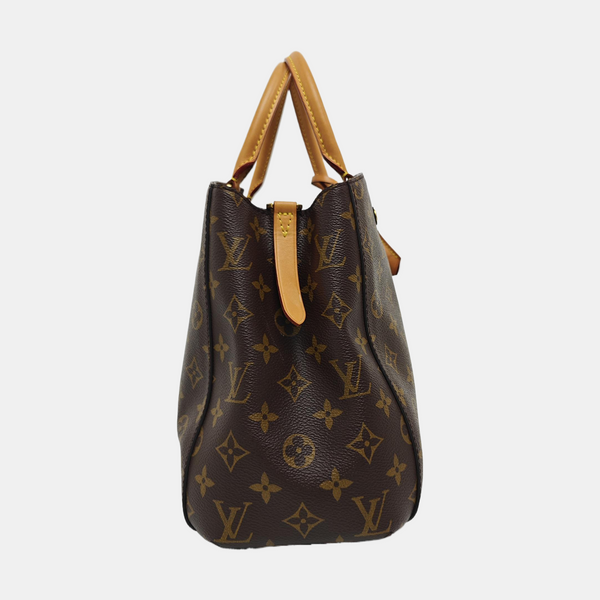 MONTAIGNE GM Monogram Coated Canvas Brown