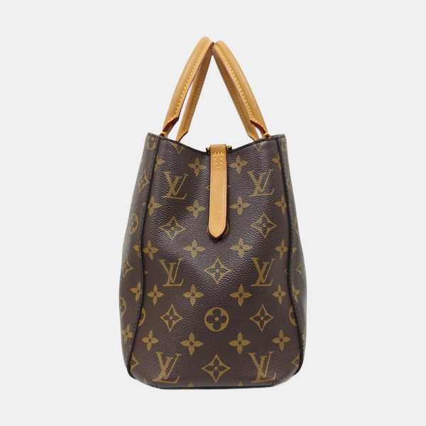 MONTAIGNE MM Monogram Coated Canvas Brown