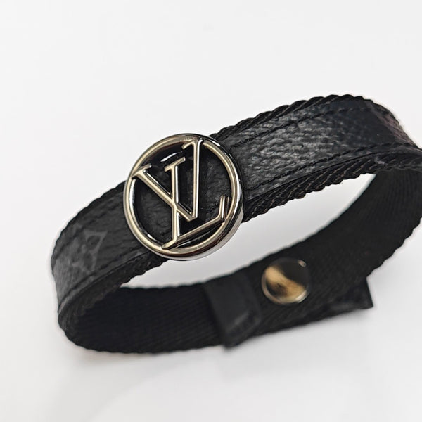 LV CIRCLE Fabric Black Bangle