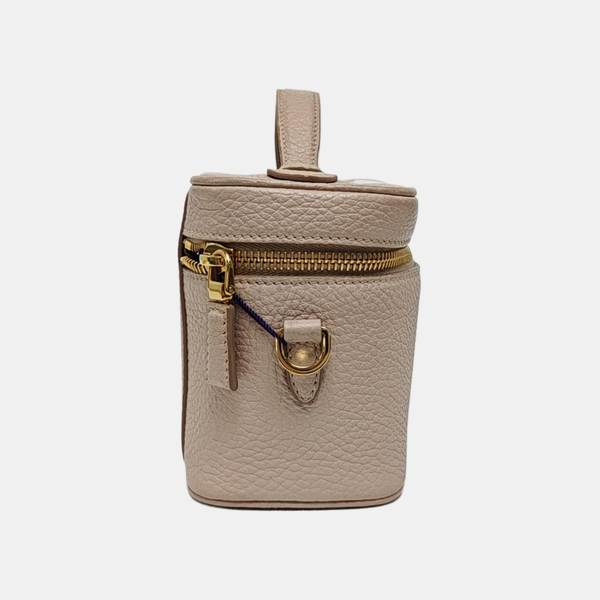 Saffiano Calfskin Shoulder Bag Mini Pink