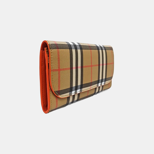 Coated Canvas Wallet Beige