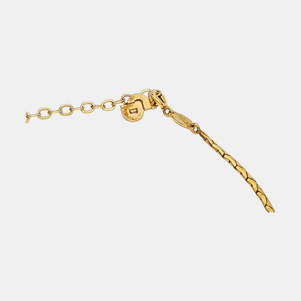 Twist Round Metal Gold Necklace