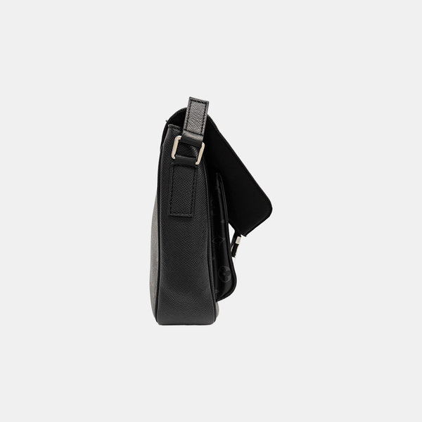 TAIGARAMA Monogram Coated Canvas Black