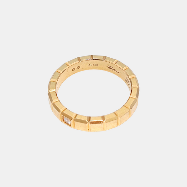 Ice Cube 18k Rose Gold Ring EU 56