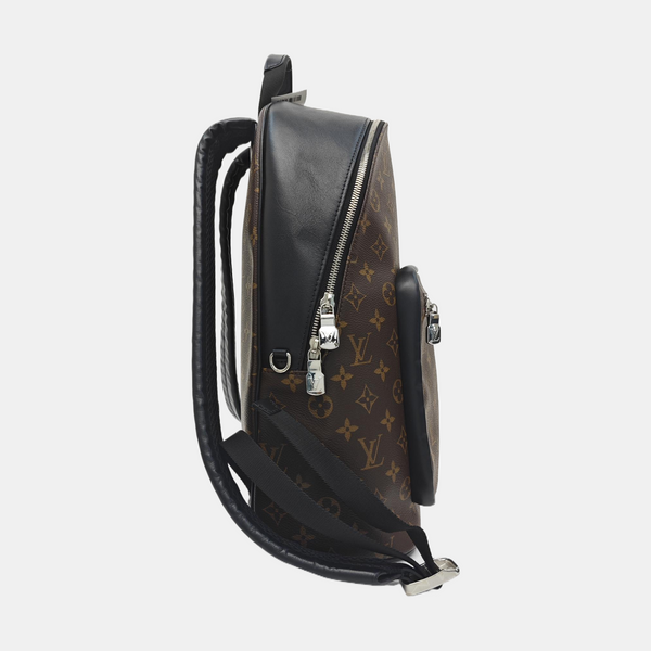JOSH Monogram Coated Canvas Brown
