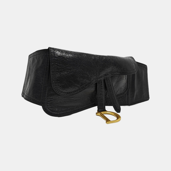 Saddle Small Calfskin Black