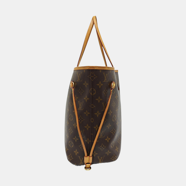 NEVERFULL MM Monogram Coated Canvas Brown