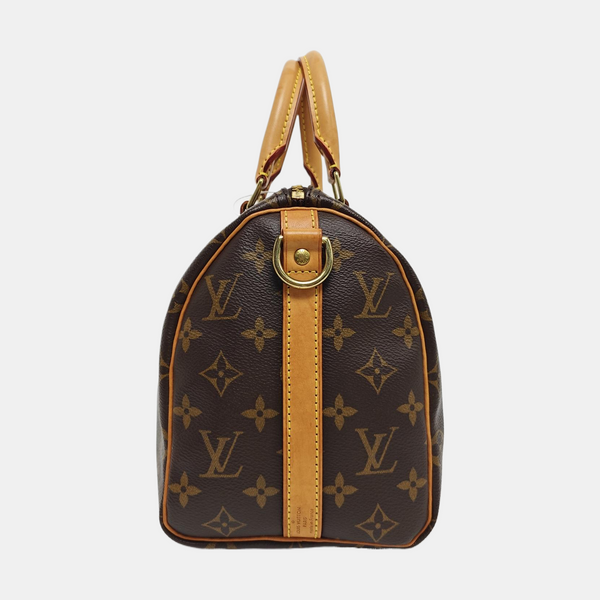 SPEEDY 25 Monogram Coated Canvas Brown