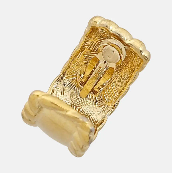 Metal Gold Clip On Earrings