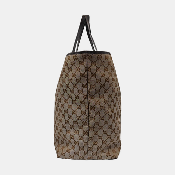 Monogram Canvas Tote Bag Brown