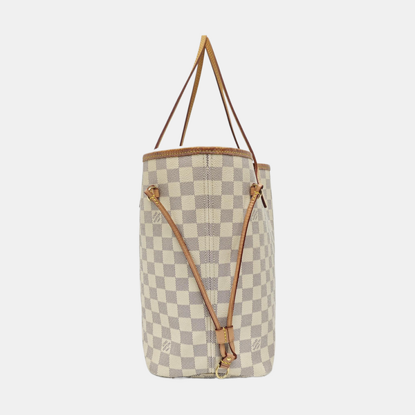 NEVERFULL MM Damier Azur Coated Canvas White