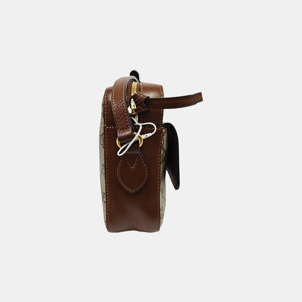 Horsebit 1955 Small Coated Canvas Beige