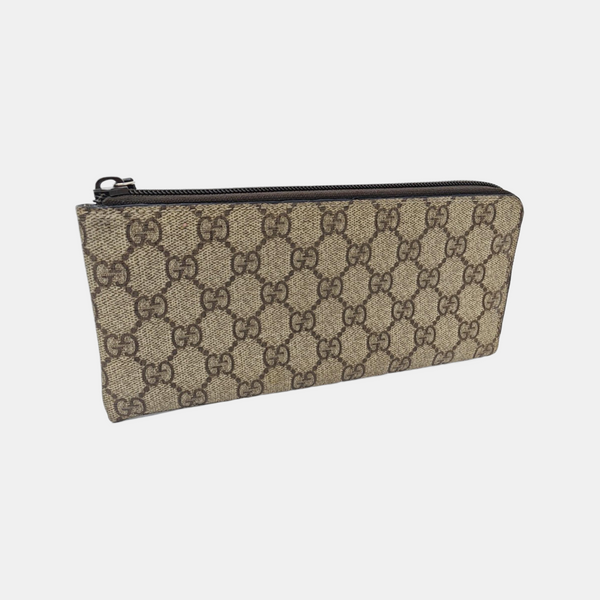 Monogram Coated Canvas Clutch Black