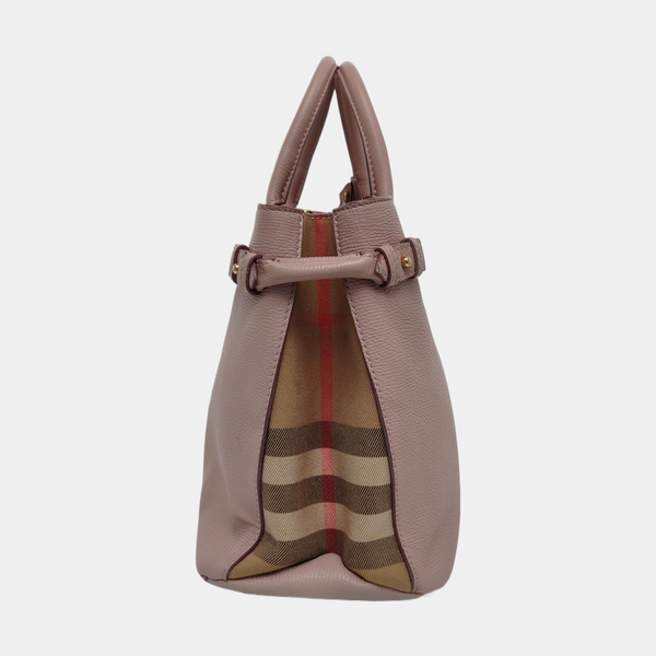The Banner Medium Calfskin Pink