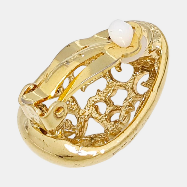 Metal Gold Clip On Earrings