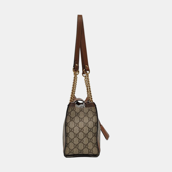 Padlock Small Monogram Coated Canvas Beige