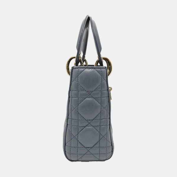 Lady Dior Mini Quilted Lambskin Blue