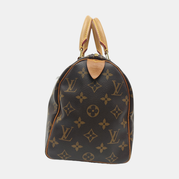 SPEEDY 25 Monogram Coated Canvas Brown