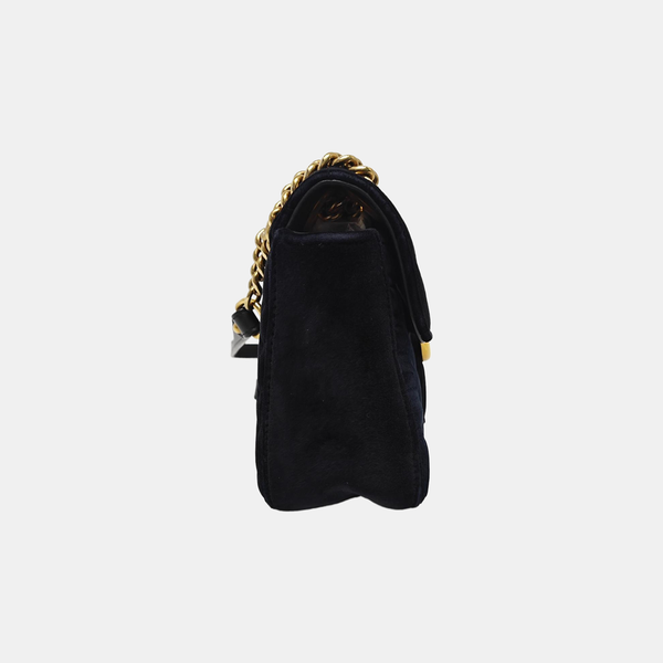 GG Marmont Medium Quilted Velvet Black