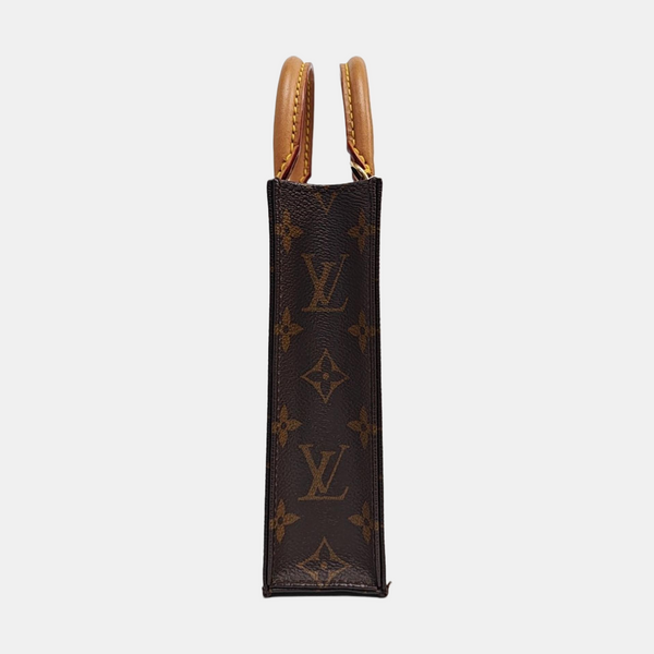 SAC PLAT Mini Monogram Coated Canvas Brown