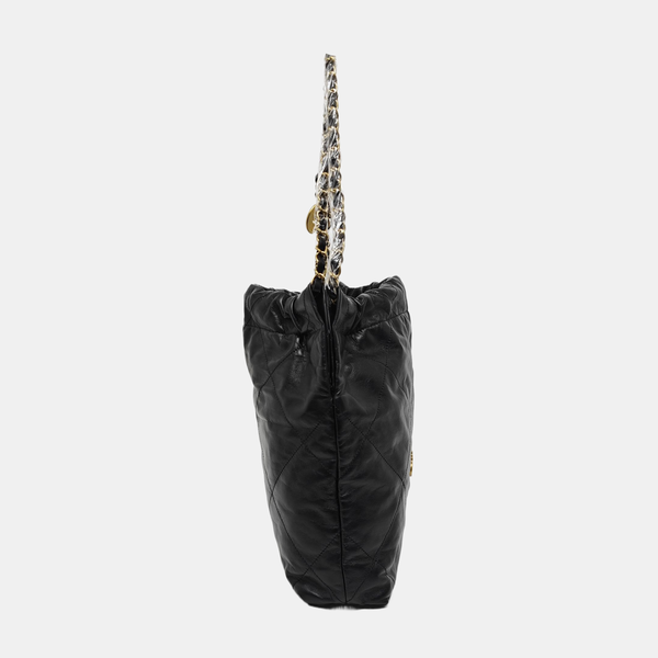 CHANEL 22 Small Quilted Calfskin Black