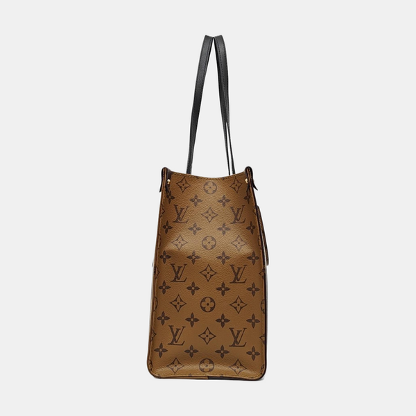 ONTHEGO MM Monogram Coated Canvas Brown