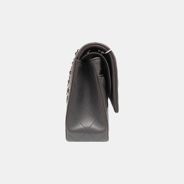 CLASSIC FLAP Medium Quilted Lambskin Gray