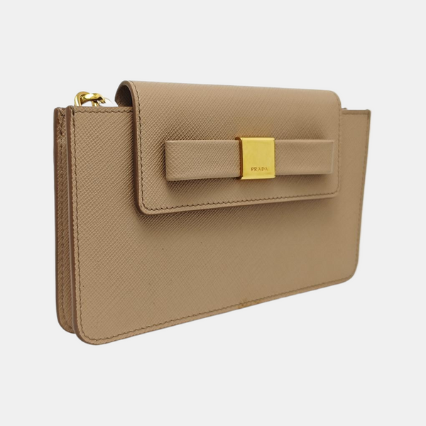 Calfskin Clutch Beige